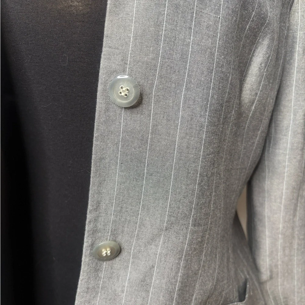 Tahari Gray Pinstripe Blazer